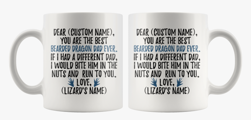 Personalized Best Bearded Dragon Dad Coffee Mug - Mug, HD Png Download