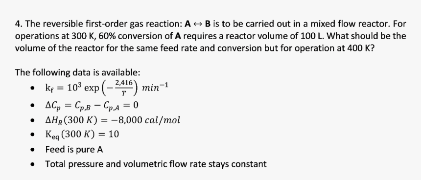 Reversible First Order Gas Reaction, HD Png Download
