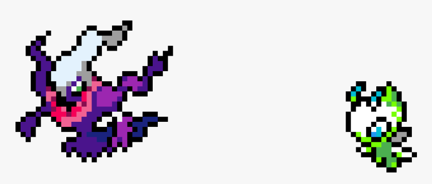 Darkrai And Celibi In Progress - Pixel Art Pokemon Darkrai, HD Png Download