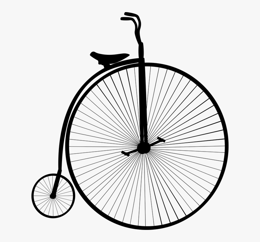 Penny Farthing Bike Silhouette, HD Png Download