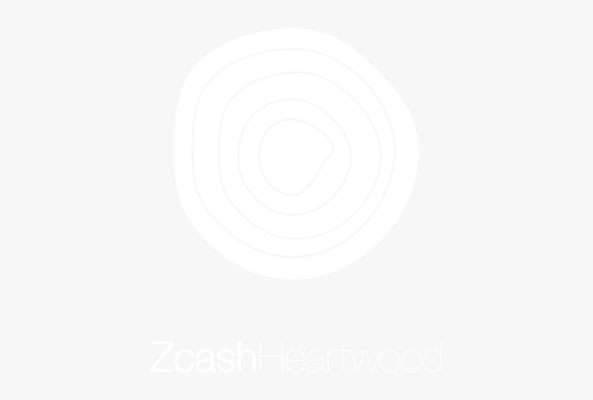 White Zcash Heartwood Vertical Logo - Circle, HD Png Download