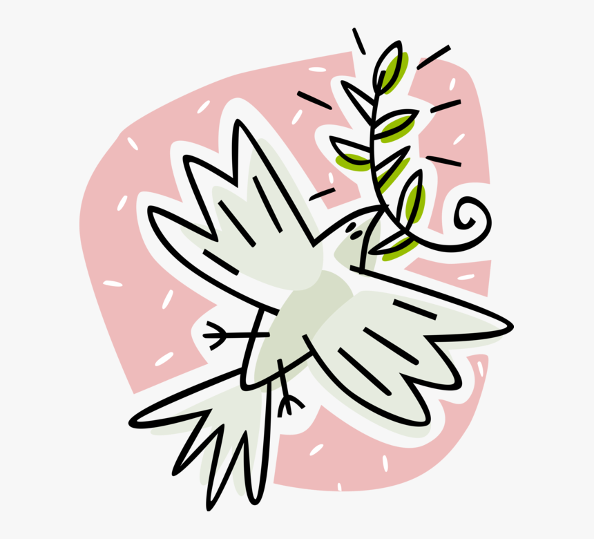 Vector Illustration Of Dove Of Peace Bird Secular Symbol, HD Png Download