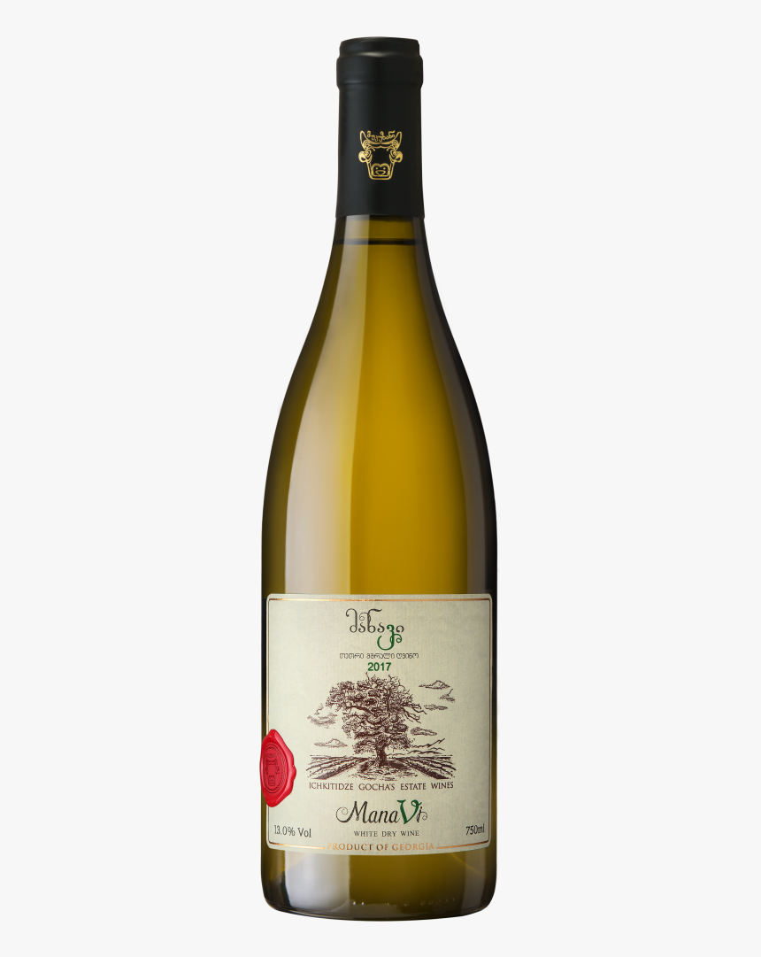 Dry White Wine - Glass Bottle, HD Png Download