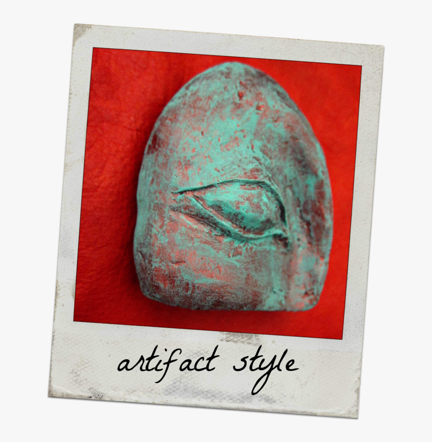 Paper Mache Eye Sculpture, Patina Blue Recycled Abstract - Artifact, HD Png Download