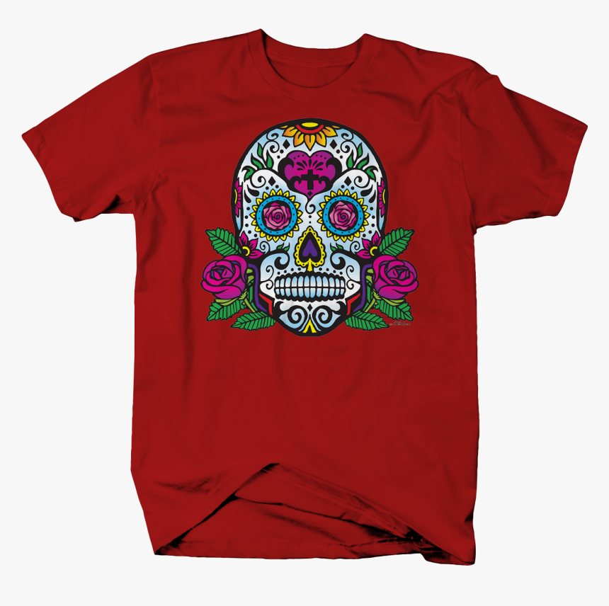 Paisley Day Of The Dead Skull Pink Rose Flowers Culture - Employee Of The Month T Shirt, HD Png Download