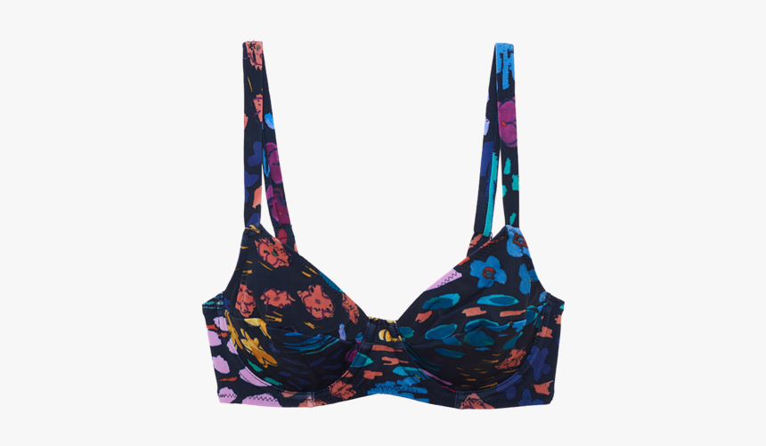 Yelena Bikini Top Midnight Floral - Brassiere, HD Png Download