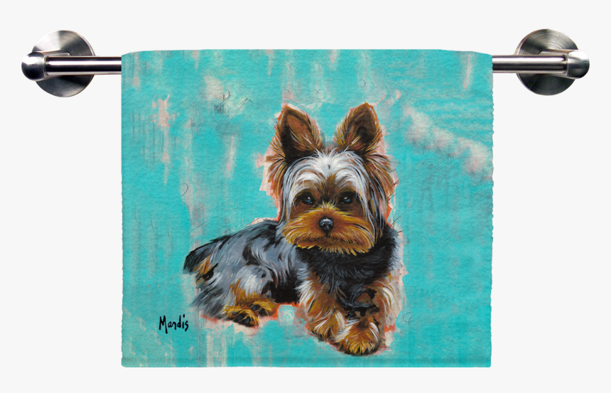 Yorkie Hand Towel - Towel, HD Png Download