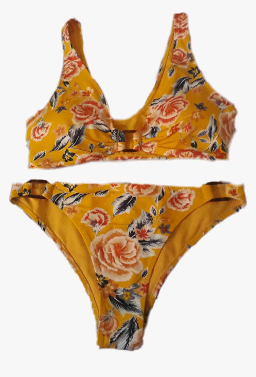#bikini #bikinis #bikinibottom #bikinitop #yellowbikini - Swimsuit Top, HD Png Download