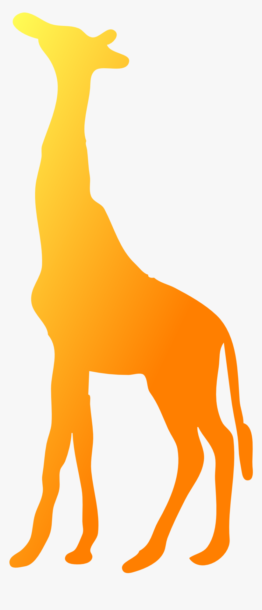 Silhouette Baby Giraffes Drawing Clip Art - Giraffe Silhouette Png, Transparent Png