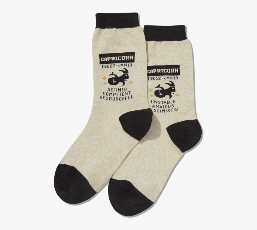 Women S Capricorn Zodiac Socks 
 Class Slick Lazy Image - Sock, HD Png Download