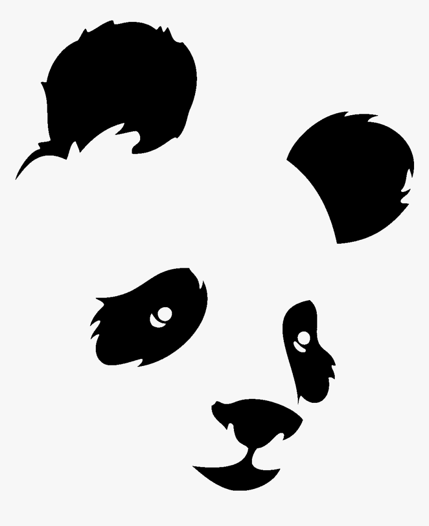 Drawing Party Silhouette - Panda Silhouette, HD Png Download