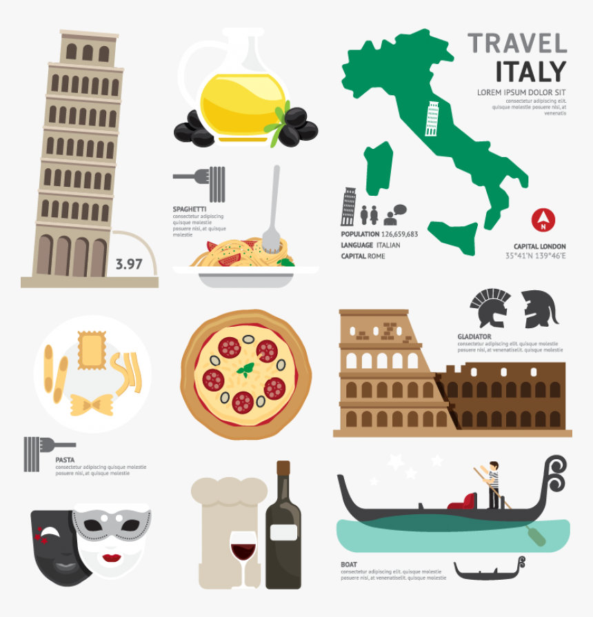 Travel Italy Png Image - Italy Vector, Transparent Png