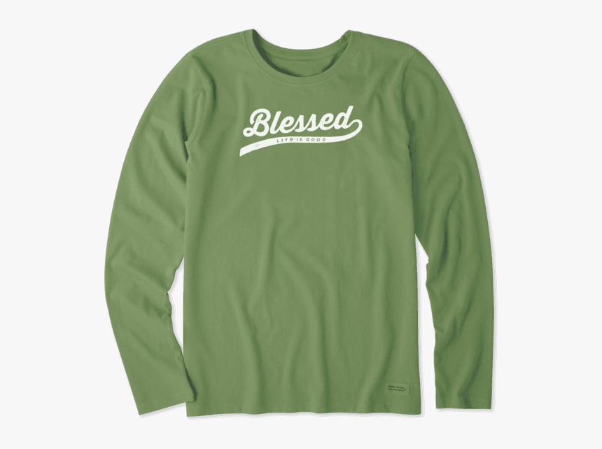 Women S Blessed Long Sleeve Crusher Tee - Long-sleeved T-shirt, HD Png Download