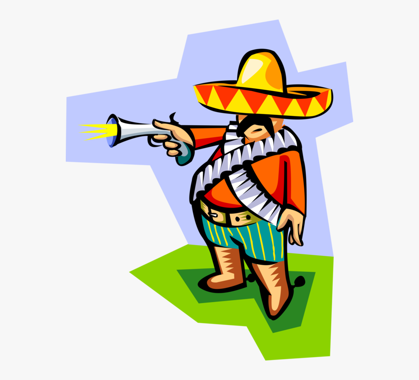 Vector Illustration Of Donald Trump Stereotype Mexican - Cartoon, HD Png Download