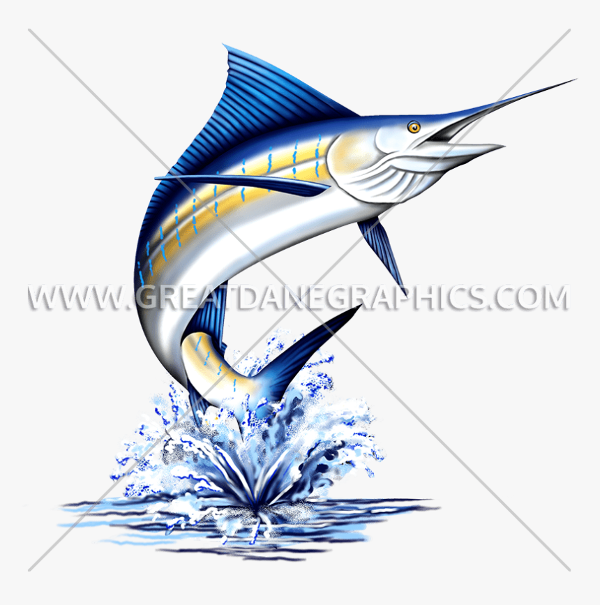 Transparent Fish Jumping Out Of Water Clipart - Marlin Fish, HD Png Download