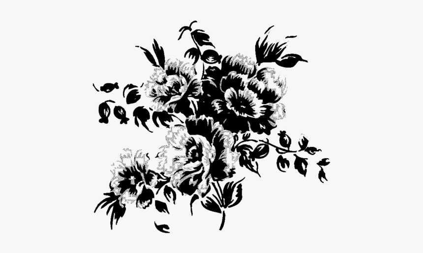#flowerpng #flowertransparents #transparentstickers - Black White Flowers Png, Png Download