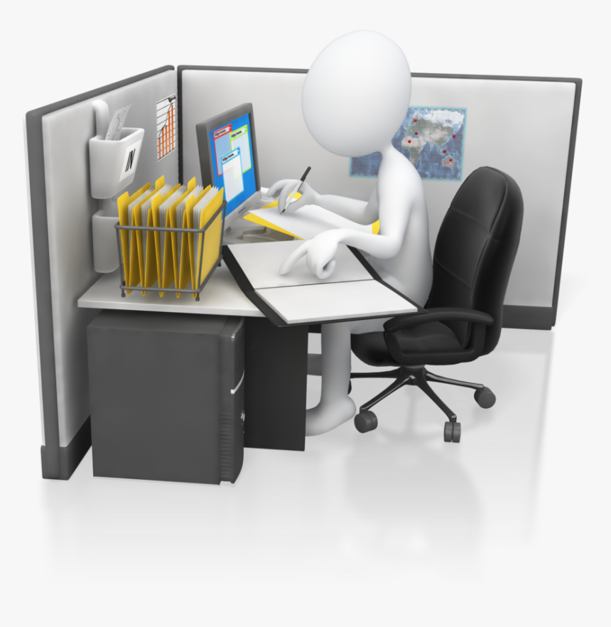Accounts Receivable Office Worker Hard At Work - Arabic Words Starting With م, HD Png Download