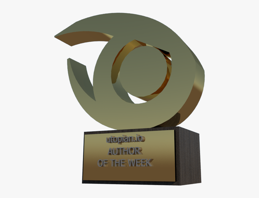 Utopian Io Gold Plaque Perspective - Trophy, HD Png Download