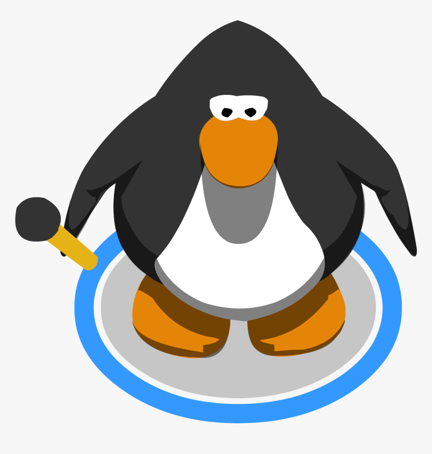 Golden Microphone In Game - Club Penguin Penguin Sprite, HD Png Download