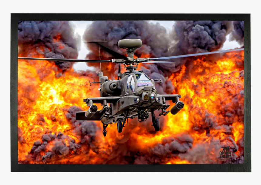 Apache Helicopter Doormat - Agustawestland Apache, HD Png Download