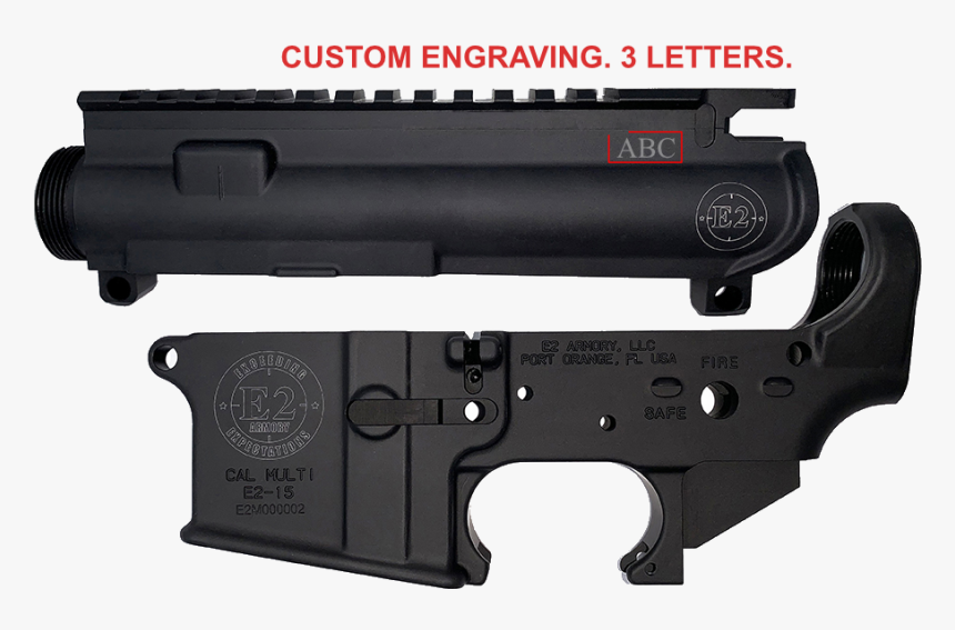 A4 Hard Coat Anodized Upper Amp Lower Receiver Only - Yeet Cannon Ar Lower, HD Png Download