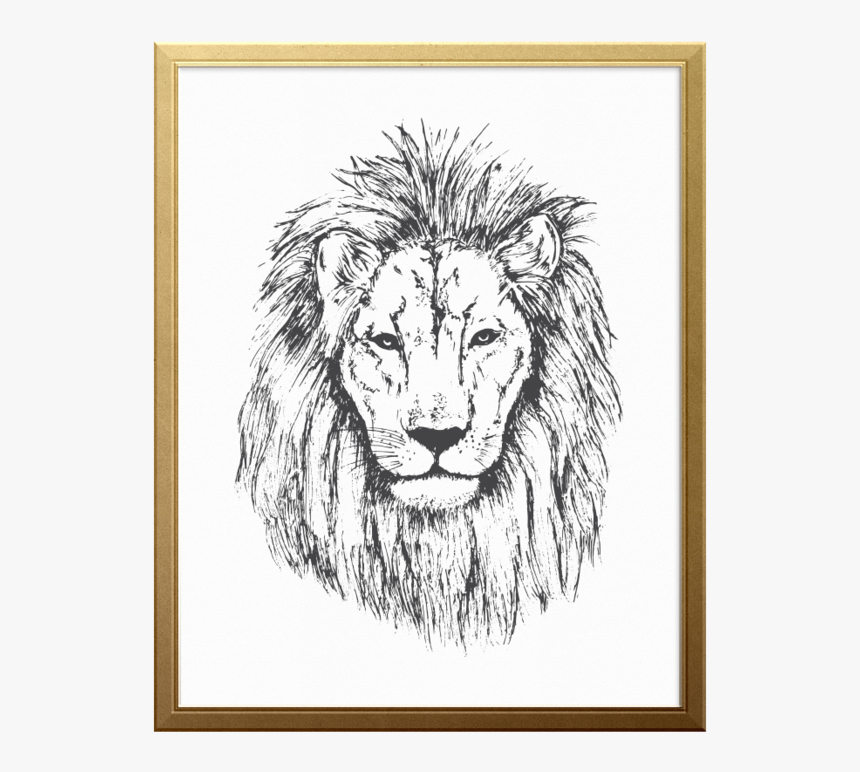 Lion Heart Art Print - Masai Lion, HD Png Download