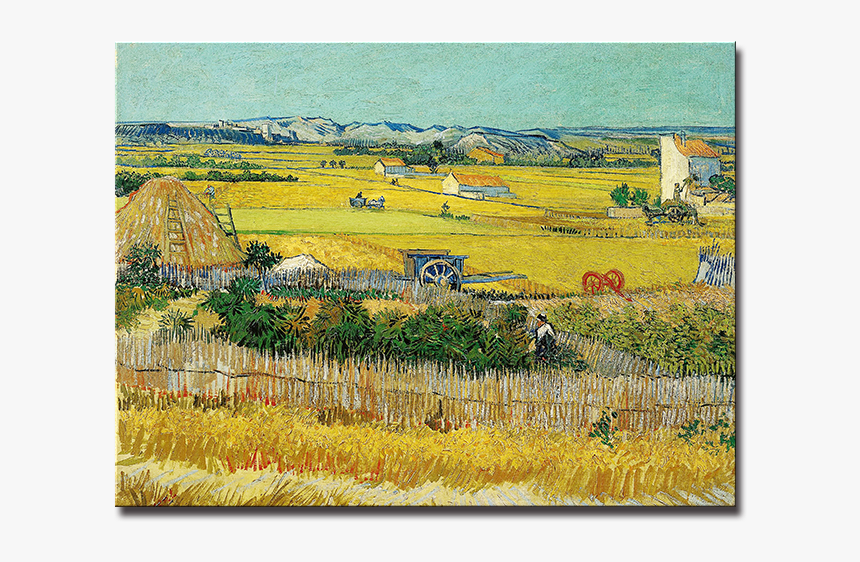 Seegart Van Gogh Wheat Field Classical Van Gogh Reproduction - Harvest At La Crau, With Montmajour, HD Png Download