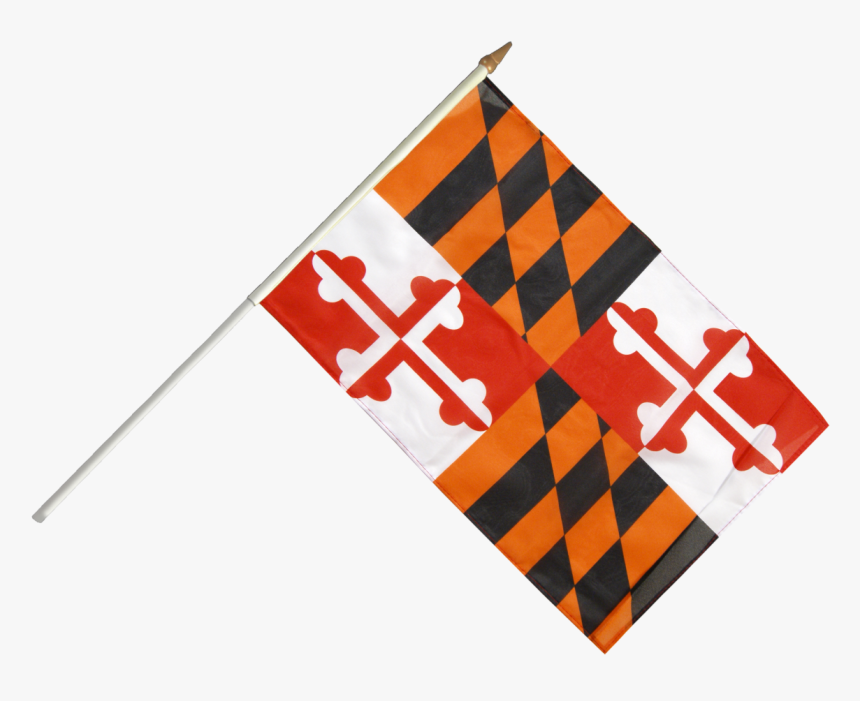 Usa Maryland Hand Waving Flag - Maryland State Flag, HD Png Download