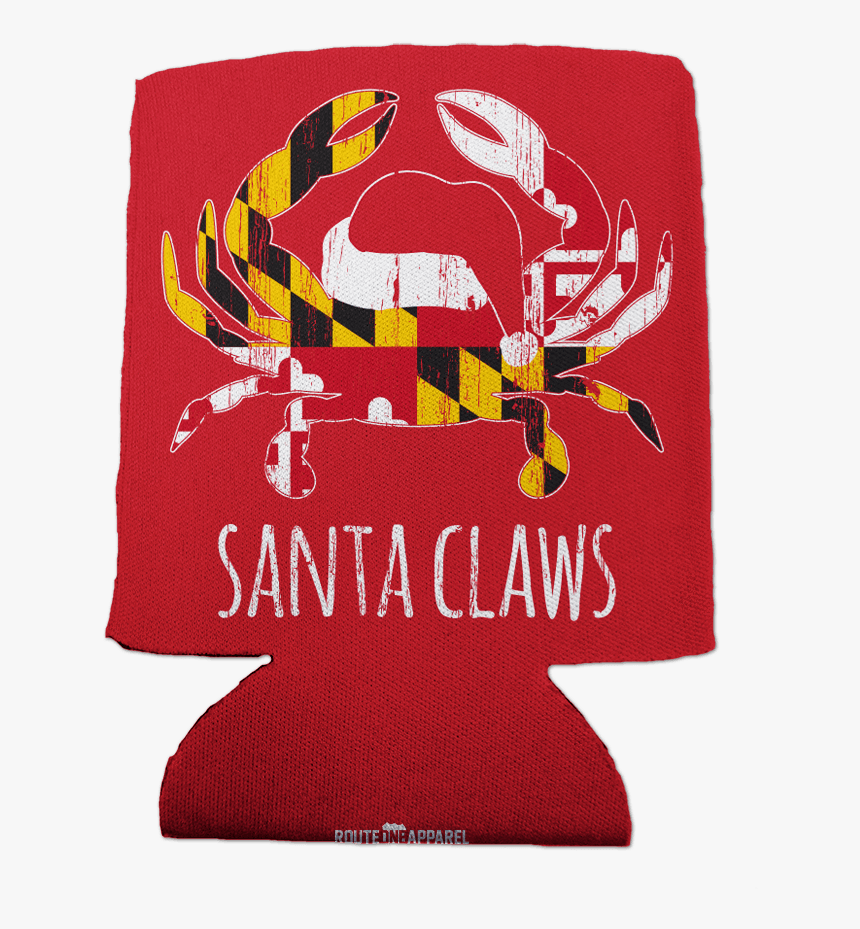 Santa Claws Maryland Flag / Can Cooler - Koozie, HD Png Download