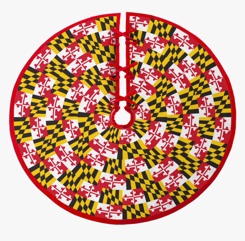 Maryland Flag Christmas Tree Skirt , Png Download - Circle, Transparent Png