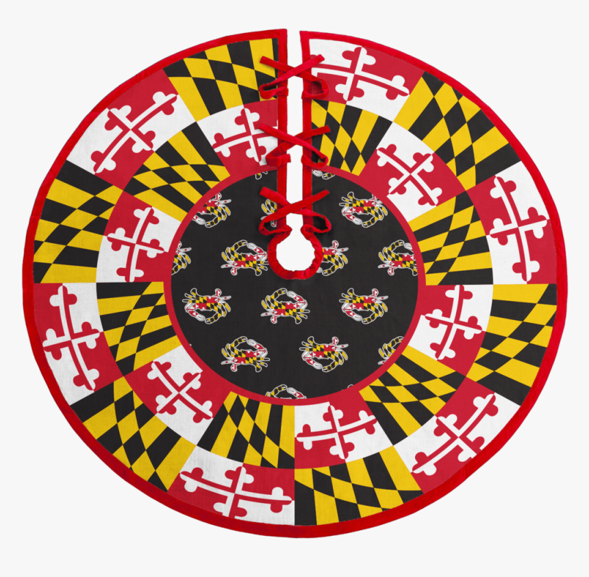Maryland Flag & Crab / Tree Skirt - Maryland State Flag, HD Png Download
