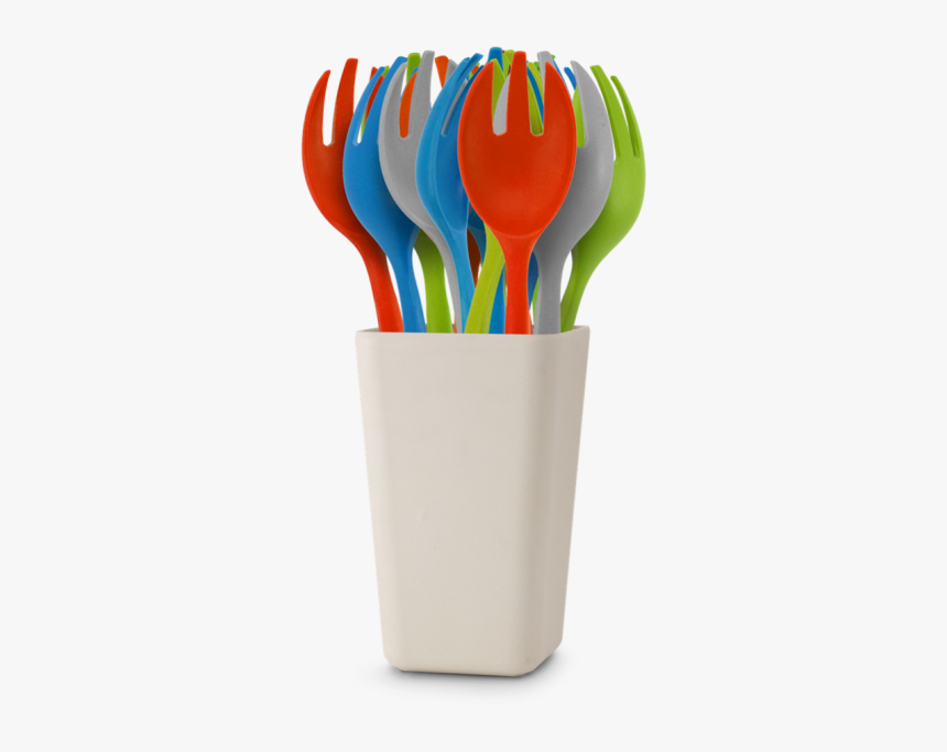 Bamboo Fibre Spork - Flowerpot, HD Png Download