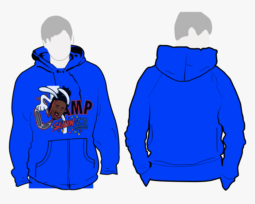 Hoodie Template V1 - Hoodie Template, HD Png Download