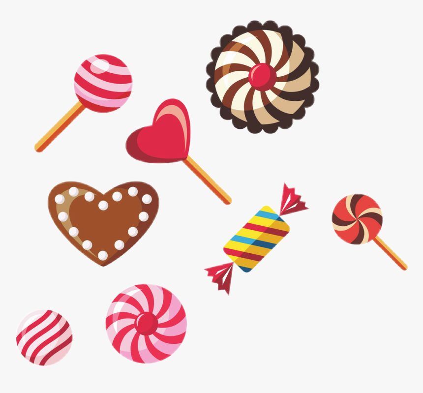 #lollipops #sweets #candies #hearts #love #chocolates - Papel De Parede Candy, HD Png Download