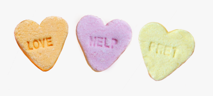 Hearts Cutout Candy Candyhearts Aesthetic Love Help - Heart, HD Png Download