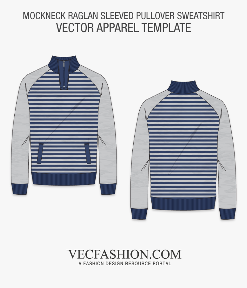 Mock Neck Sweatshirt Pullover With Raglan Sleeves 
 - Neck T Shirt Vector, HD Png Download