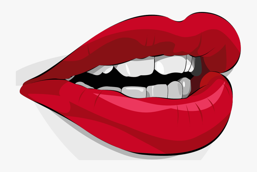 Curve Lips Clipart - Mouth Clip Art, HD Png Download