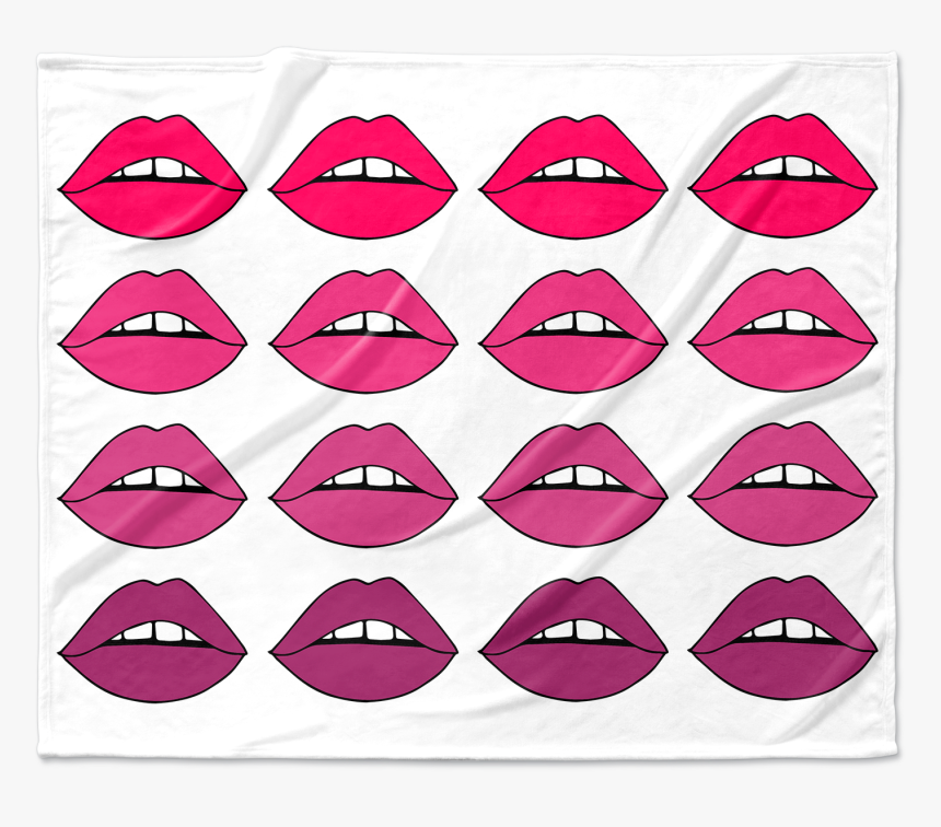 Pink Lips Ombre Blanket - Vector Icons For Fabric, HD Png Download