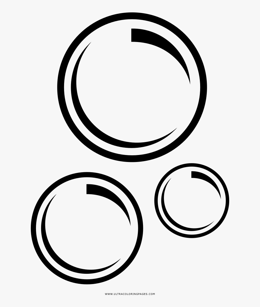 Soap Bubbles Clipart Black And White - Circle, HD Png Download