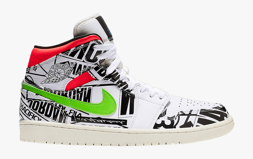 Air Jordan Mens 1 Mid, HD Png Download