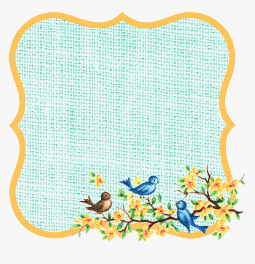 Free Vintage Bluebird Tags 1 2013 By Fptfy - Bluebird Frame, HD Png Download
