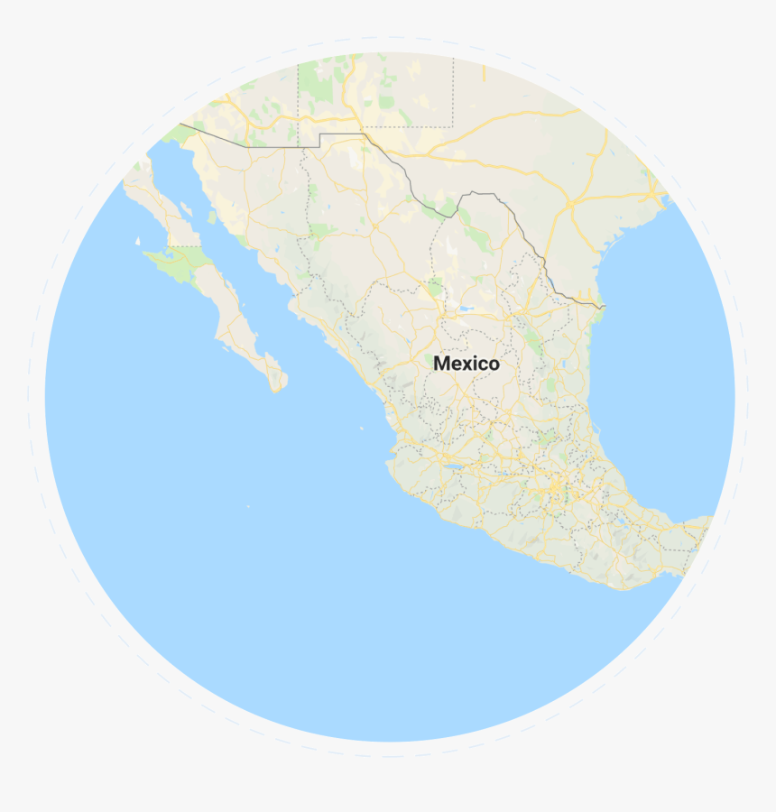 A Picture Of A Globe Focused On Mexico - Atlas, HD Png Download