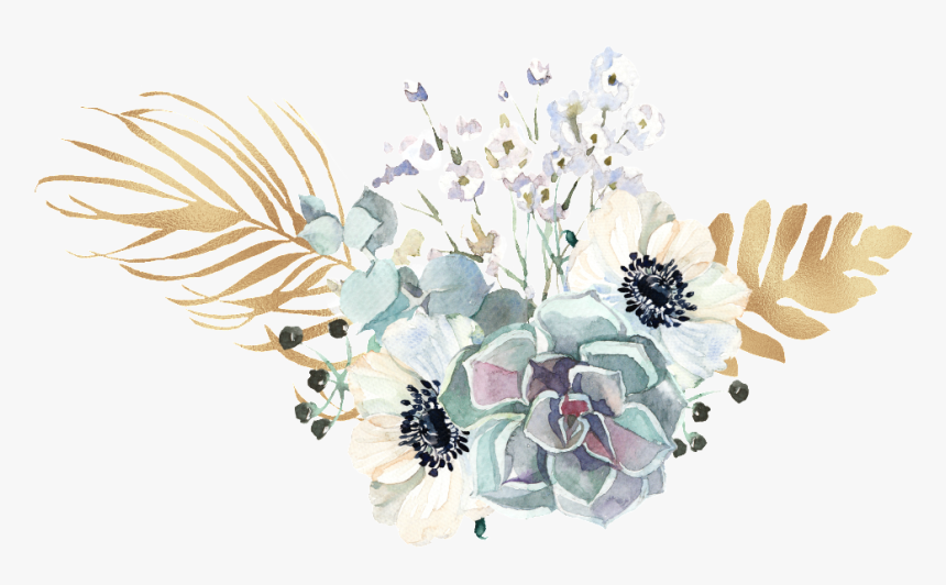 This Graphics Is Hand Painted Succulent Bouquet Png - Personalized My First Christmas Ornaments, Transparent Png