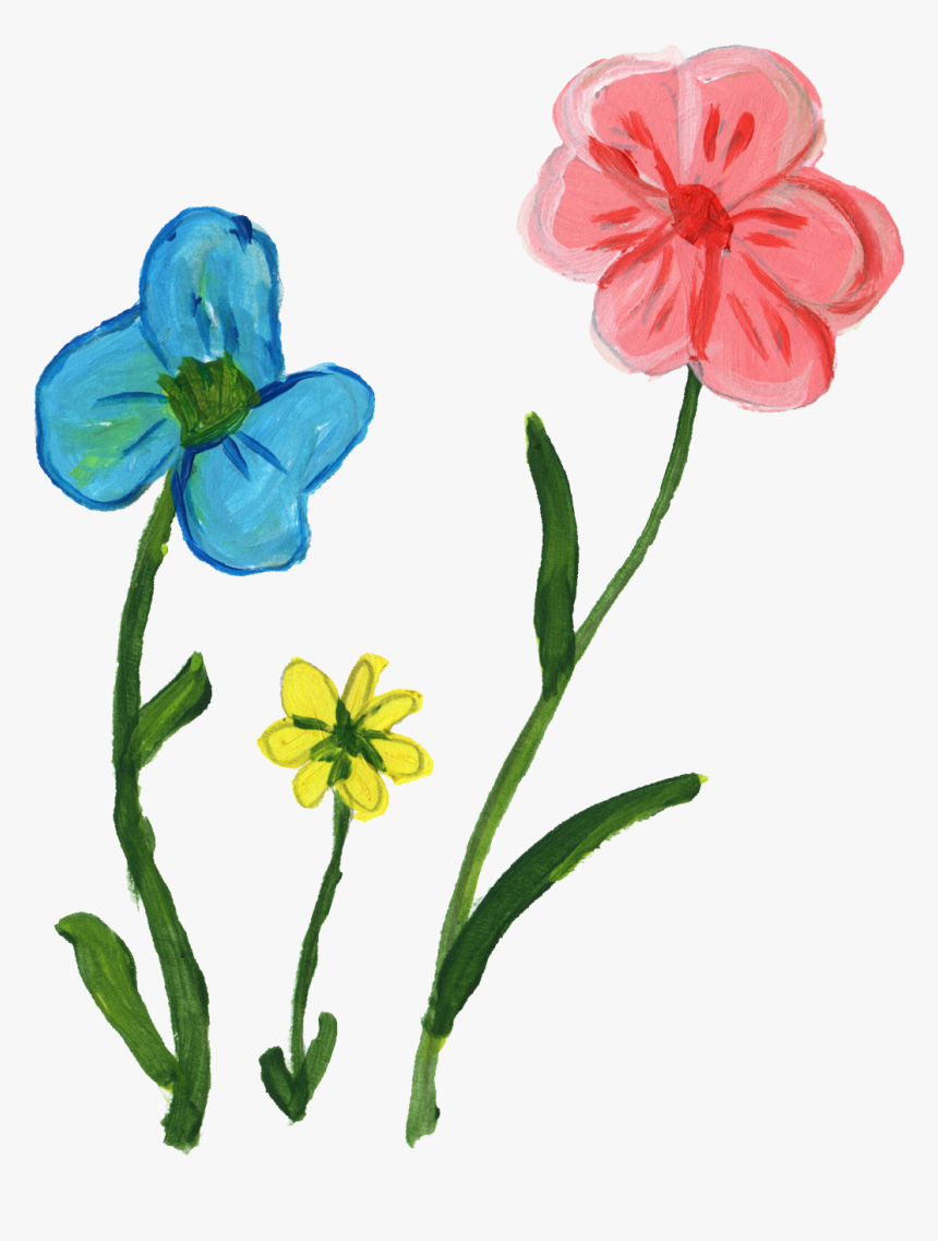 Flower Paint Png Free, Transparent Png