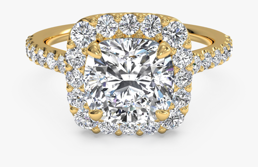 French Set Engagement Ring, HD Png Download