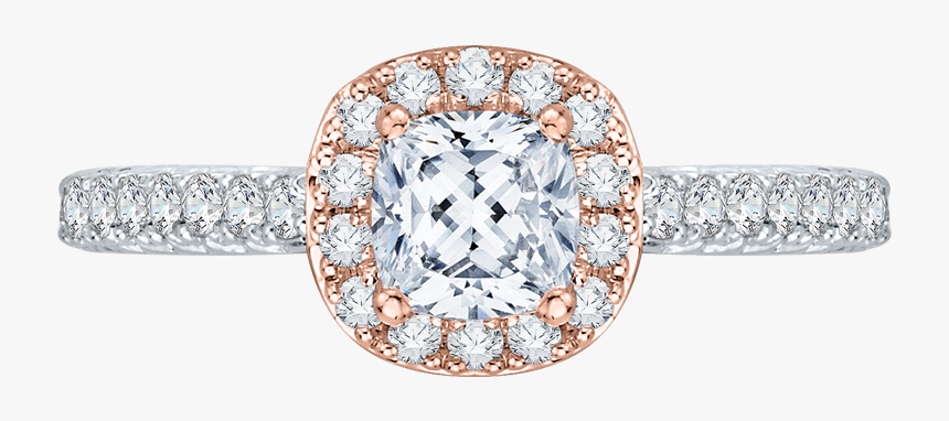 Rose Gold Halos With White Gold Band, HD Png Download