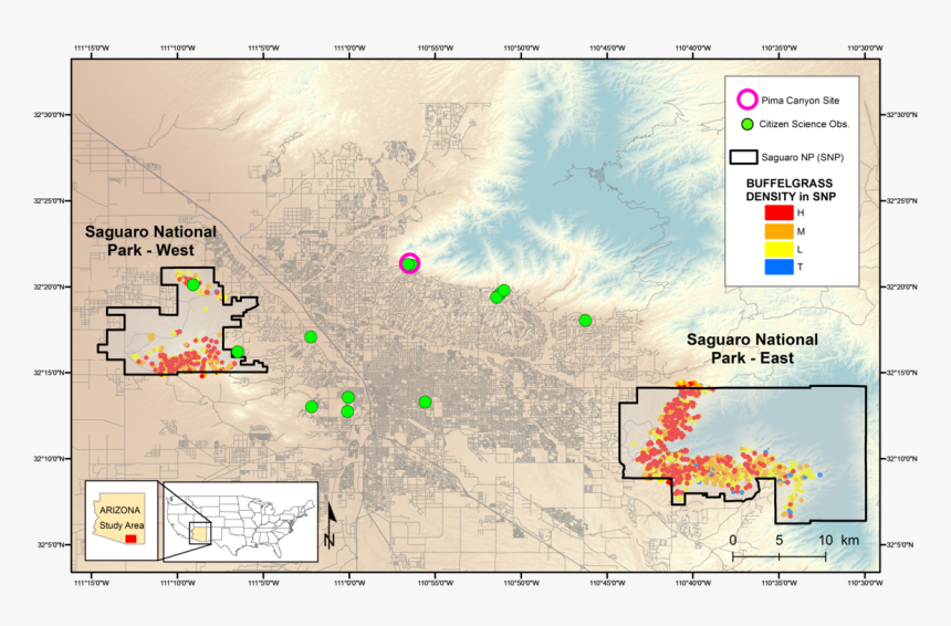 Map Of Data Collected From Citizen Scientists In The, HD Png Download