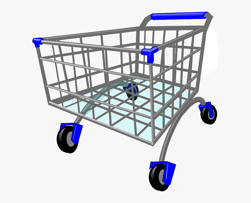 Clipart Man Grocery Shopping - Cart Clip Art, HD Png Download