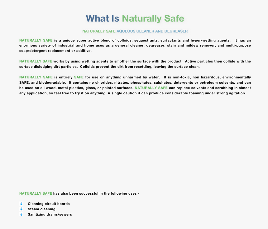 What Is Naturally Safe

naturally Safe Aqueous Cleaner - Medicinal Herbs, HD Png Download