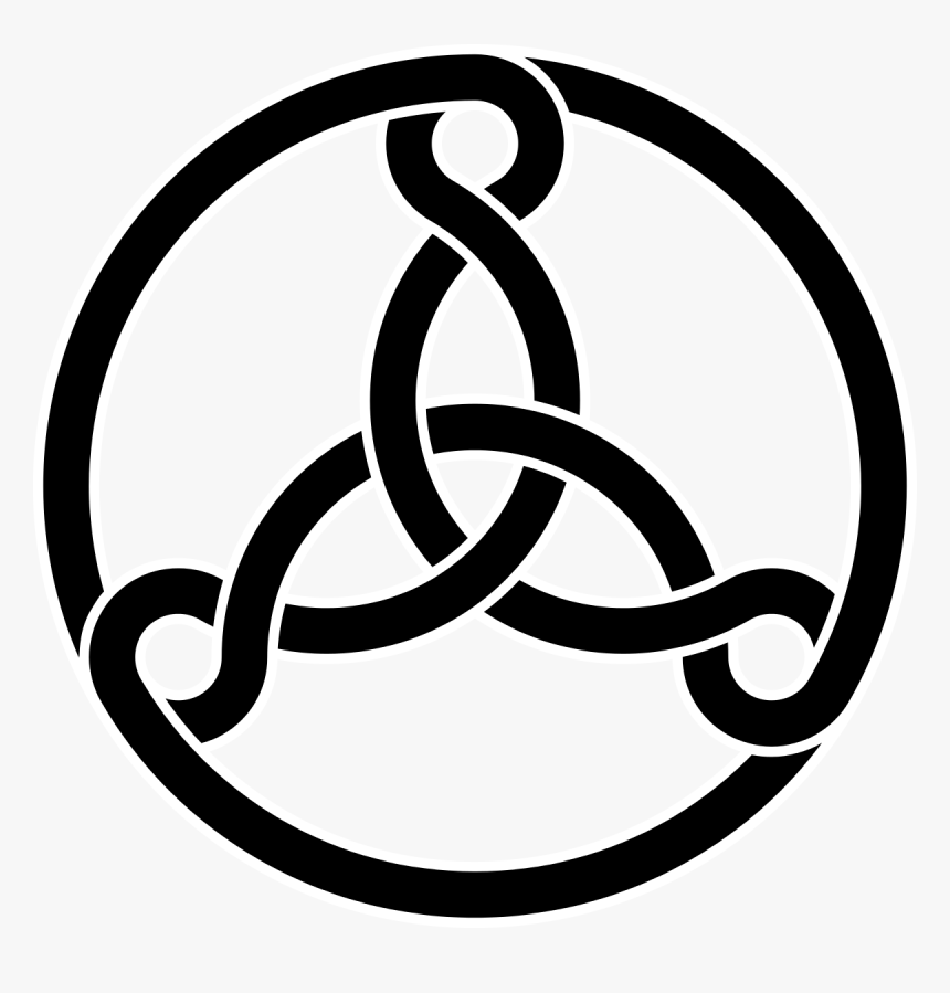9crossings Decorative Knot Threefold Incircle - Trinity Knot Black, HD Png Download